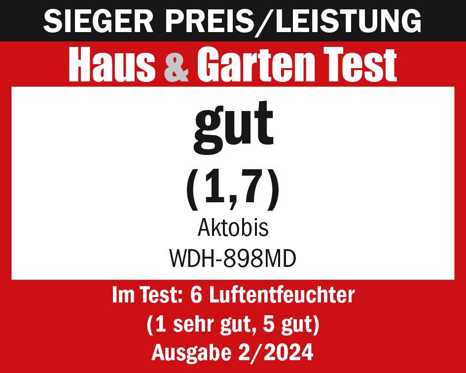 Preisbild für WDH Mini-Entfeuchter WDH-898MD - für 20m² - 750ml/Tag - Kompressor freies Peltierprinzip ohne Kältemittel