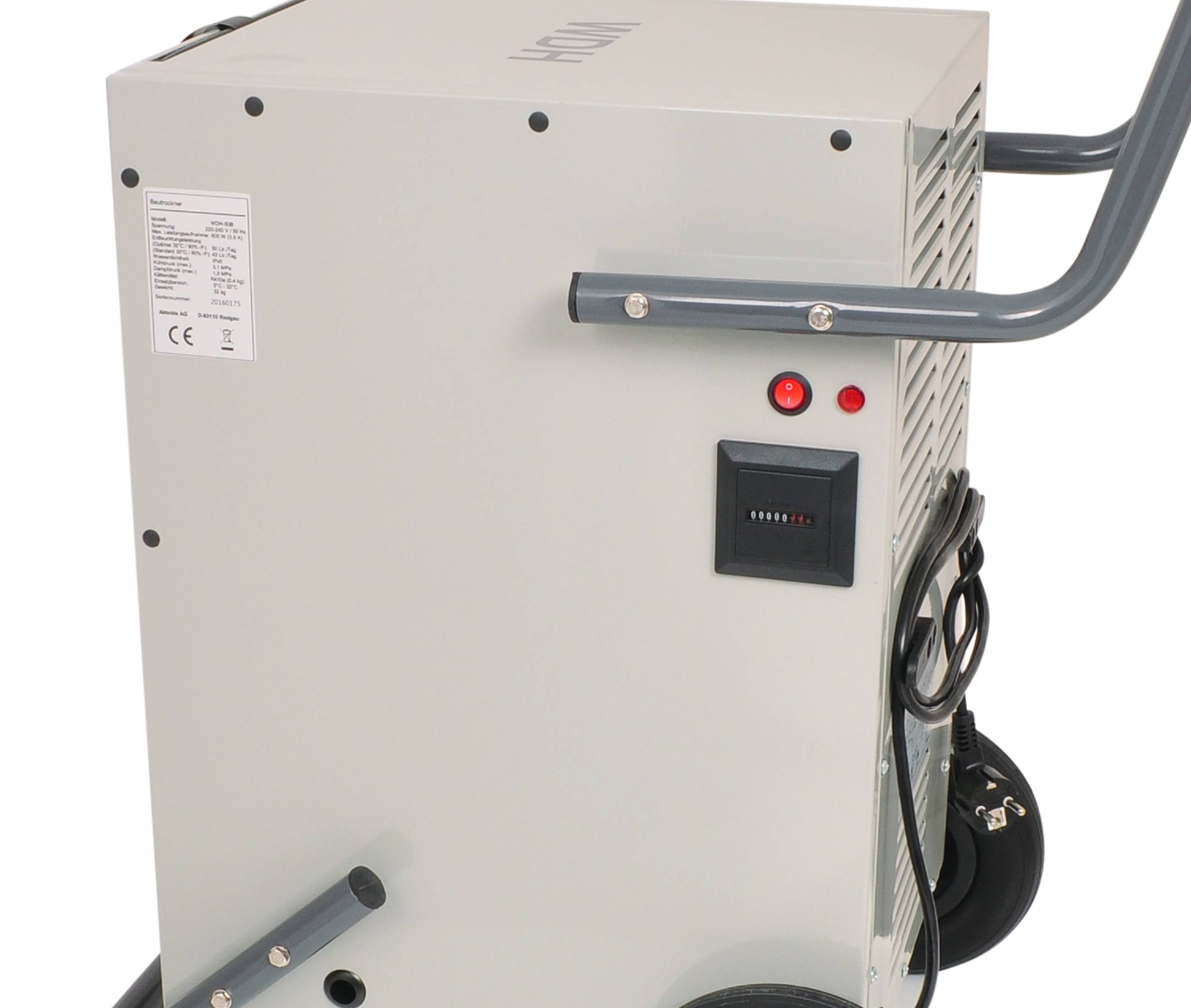 WDH Bautrockner WDH-50B - für 100m² - 50 Liter/Tag - mit geeichtem (MID) Stromverbrauchszähler (kW/h Zähler)-3