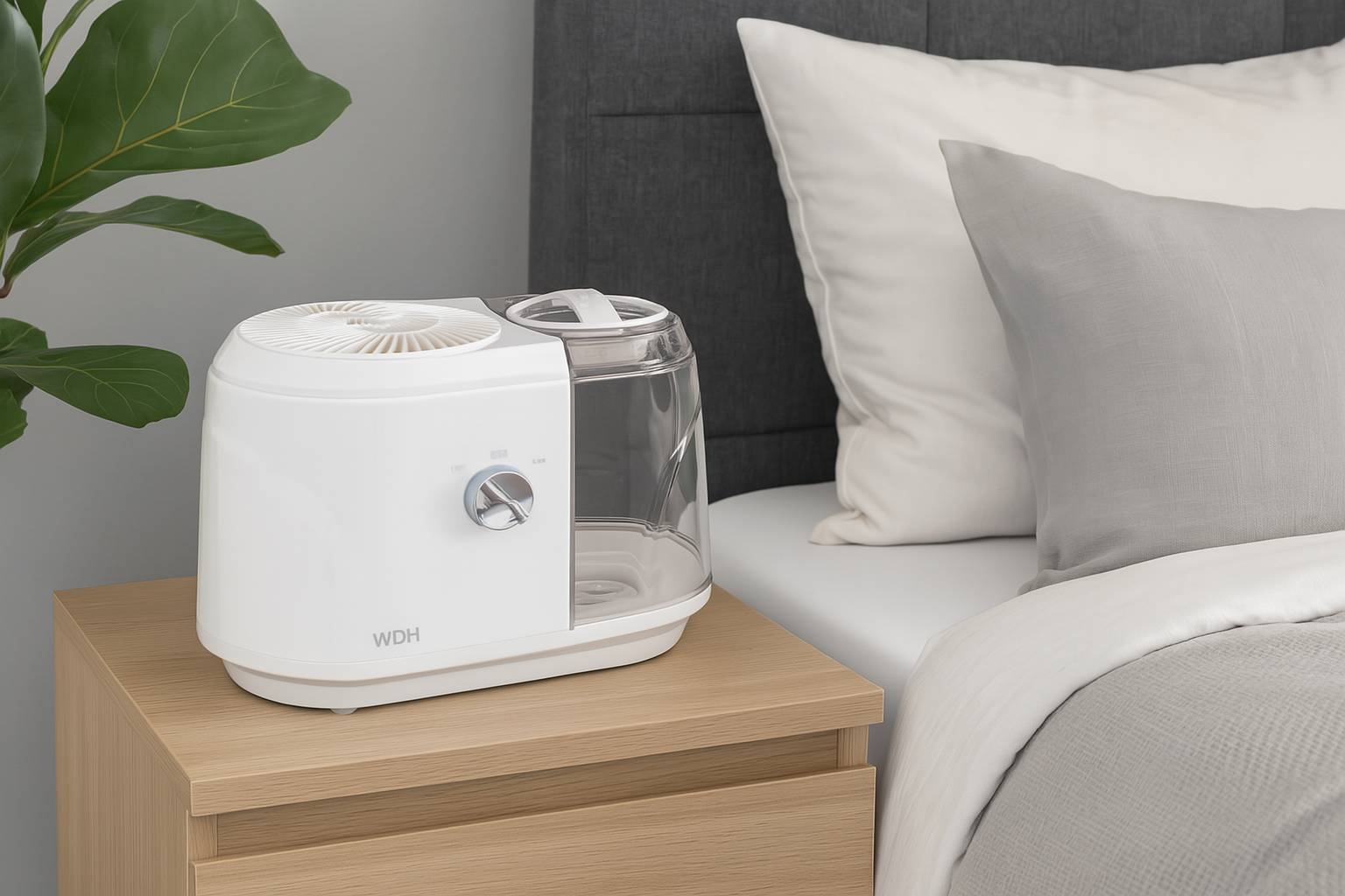 WDH Luftbefeuchter WDH-SA6501 - 25m² - Natürliche Verdunstung über spezielles Membran 15W - leise - Baby, - Kinderzimmer-2