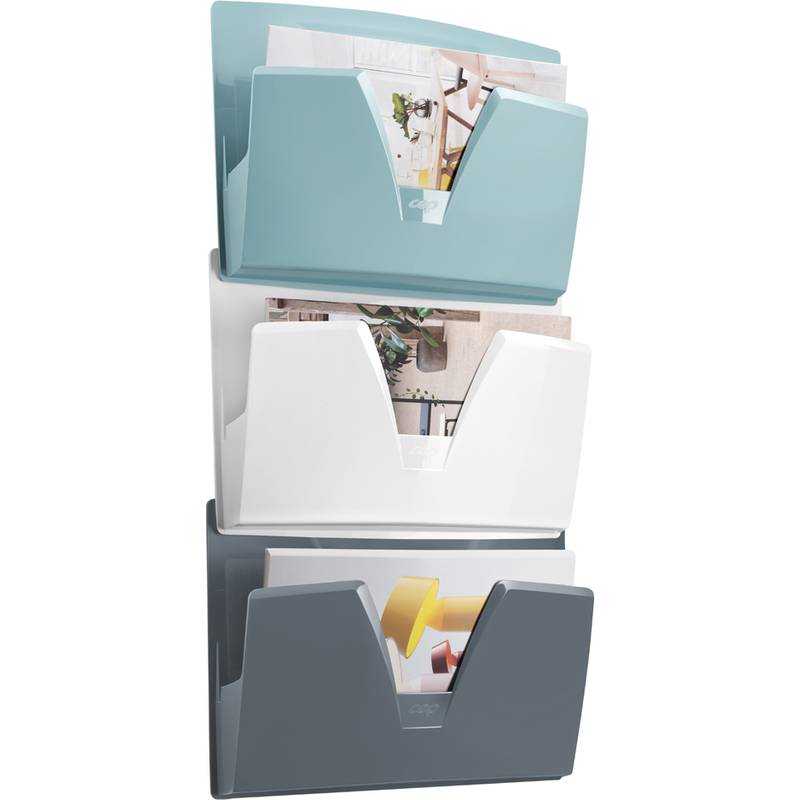 CEP Wandprospekthalter Riviera 3er Set, DIN A4, 1 Fach, bunt-0