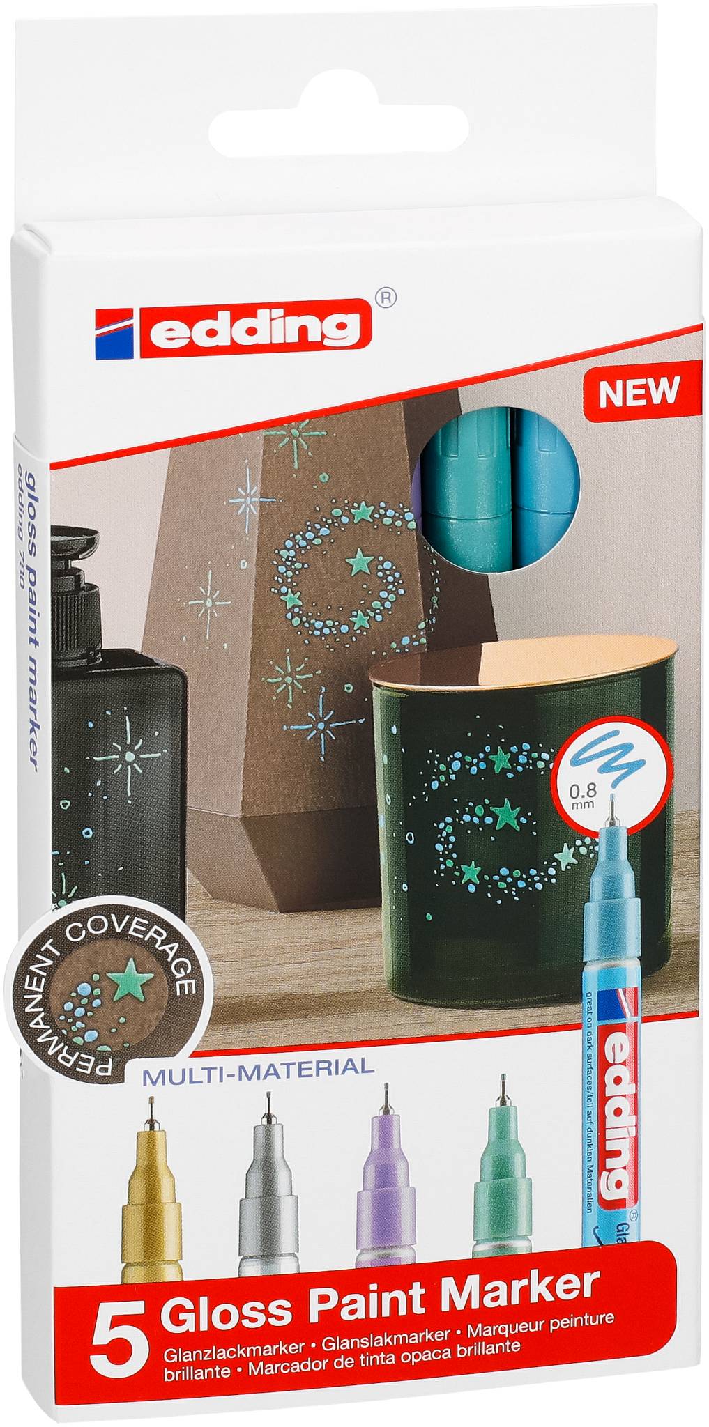edding 780 Glanzlackmarker 5er-Set sortiert spezial-0