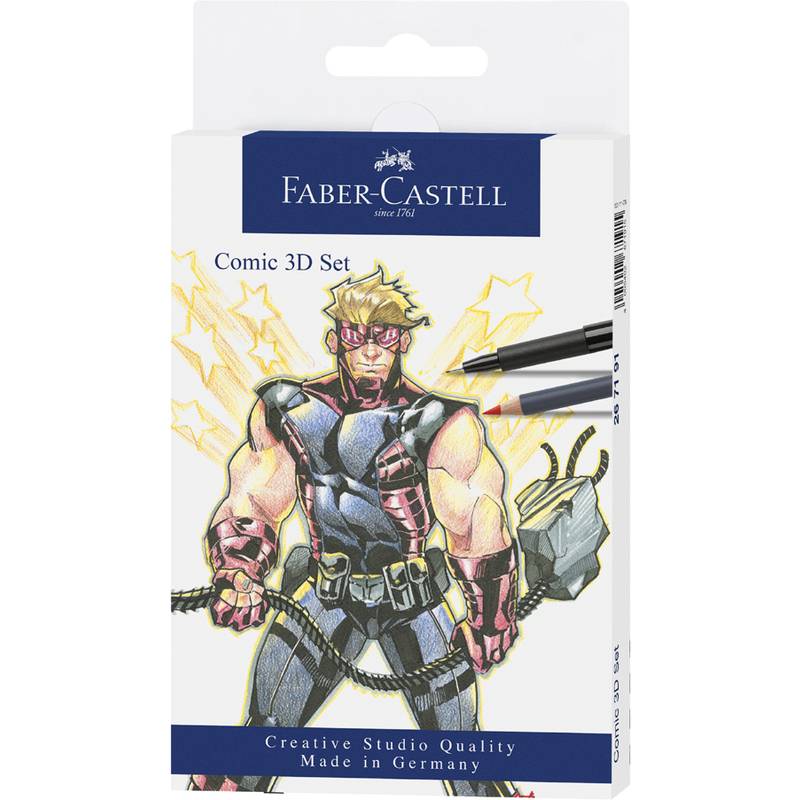 FABER-CASTELL Tuschestift PITT artist pen, 11er Etui Comic-0