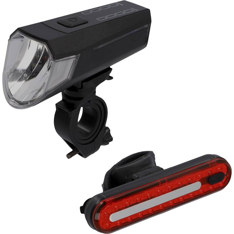 FISCHER Fahrrad-Akku-LED-Beleuchtungs-Set, 80 Lux-0
