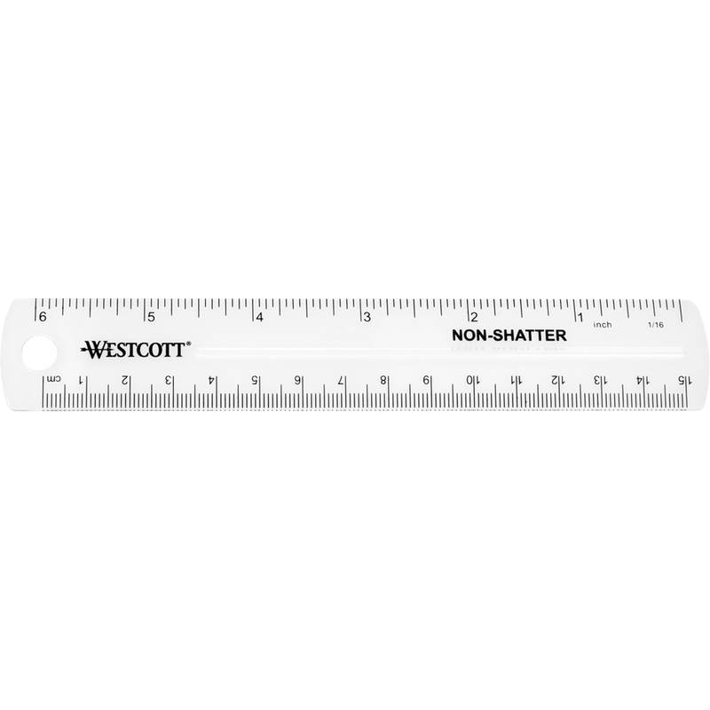 WESTCOTT Flachlineal für Linkshänder, 150 mm, flexibel-0