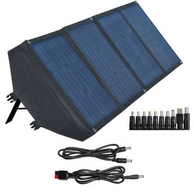 Faltbares Solarpanel 80W - Monokristalline Powerstation mit USB - Hocheffizient & tragbar-0