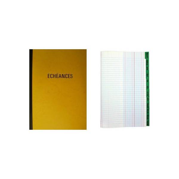 ELVE Cahier piqûre "Echéances", 217 x 170 mm vertical