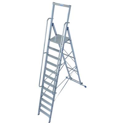 Krause  127822 Aluminium Stufen-Stehleiter  Arbeitshöhe (max.): 4.80 m Silber DIN EN 131 26 kg