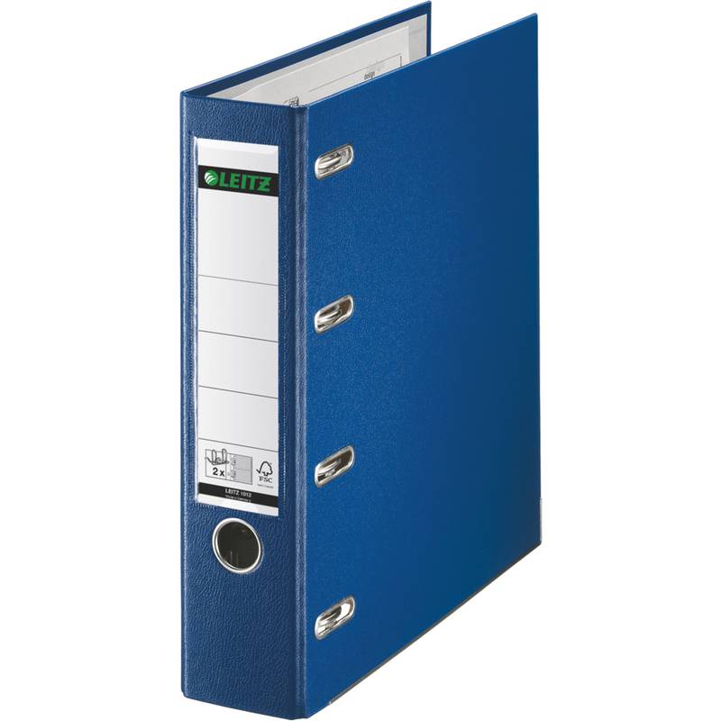 LEITZ Plastik-Doppelordner für 2 x A5 quer, 75 mm, blau-0