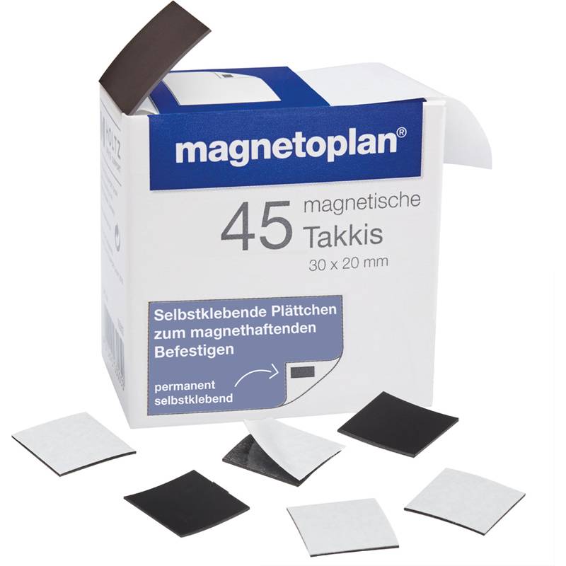 magnetoplan Takkis 30 x 20 mm, selbstklebend, schwarz-0