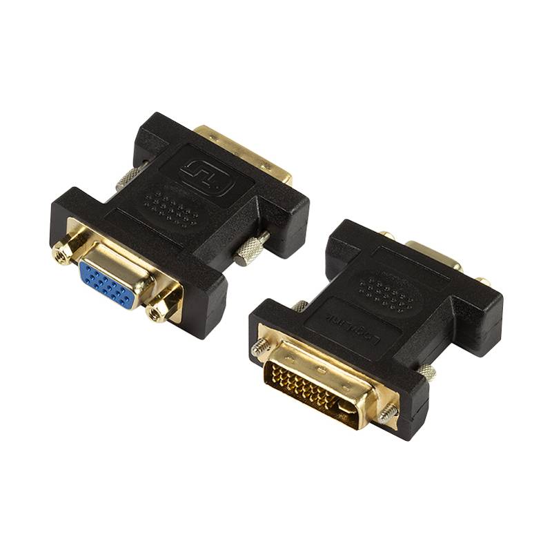 LogiLink Adapter, DVI 24+5 Pol Stecker - 15 Pol VGA Kupplung-0