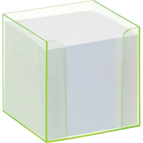 FOLIA - Zettelbox transparent grün inkl. 800 Notizzettel
