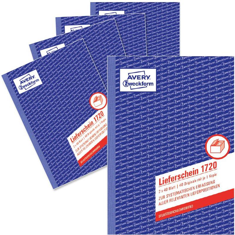 AVERY Zweckform Lieferschein Formularbücher 1720 + GRATIS 1 St.-0