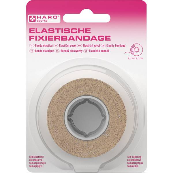 HARO Elastische Fixierbandage, 25 mm x 2,5 m, beige (53600128)