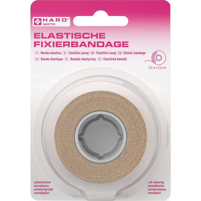 HARO Elastische Fixierbandage, 25 mm x 2,5 m, beige (53600128)-0