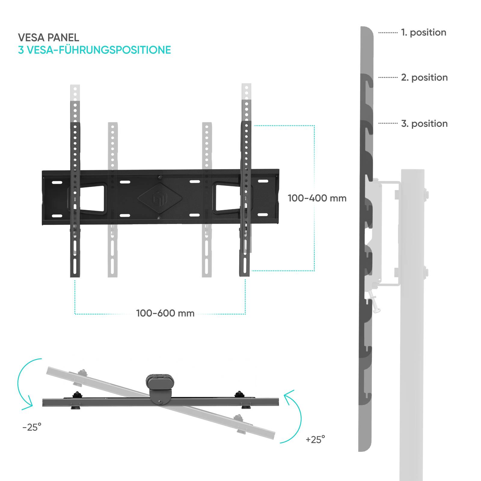 TV Ständer 32-65 Zoll Hartglas-6
