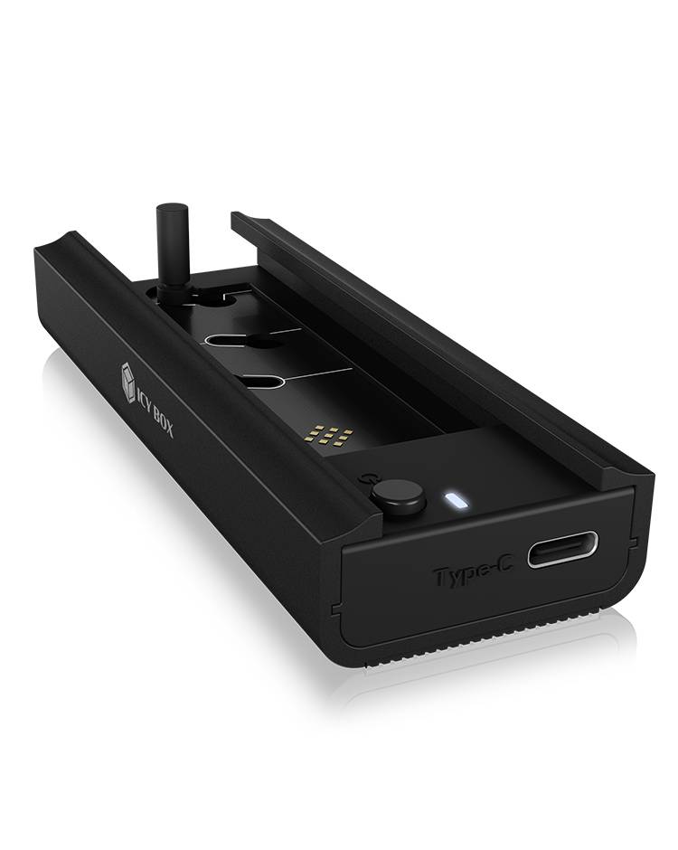 IB-180MC-C31, M.2 NVMe & SATA Docking, USB 3.2 (Gen2) Type-C®, Werkzeuglos, Aluminium, schwarz-1