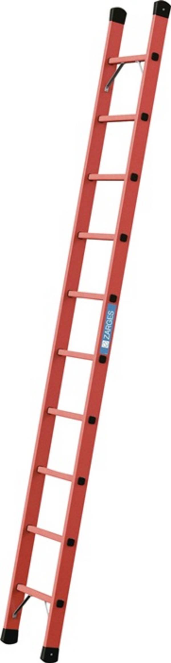 Anlegeleiter 10 Sprossen GFK Leiterlänge 2990mm Arbeits-H.b.ca.3850mm