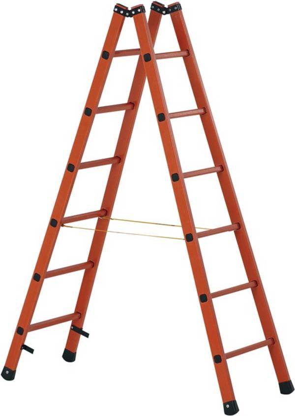 Stehleiter 2x8 Sprossen GFK Leiterlänge 2440mm Arbeits-H.b.ca.3650mm ZARGES