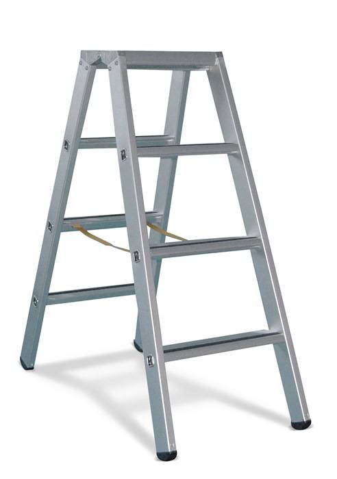 Stufenstehleiter 2x8 Stufen Alu.elox.Gesamt-H.2270mm ZARGES-0