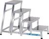 Arbeitspodest Alu.Stufen 1 Modul f.4.Stufe H.800mm Riffelblech