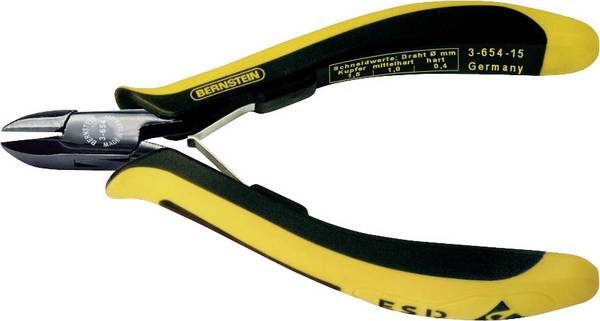 BERNSTEIN Tools for Electronics EUROline-Conductive 3-654-15 ESD Seitenschneider mit Facette 125 mm