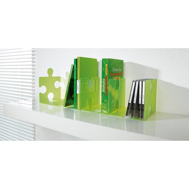 HAN Buchstütze PUZZLE, 2er Set, grün-transluzent-0