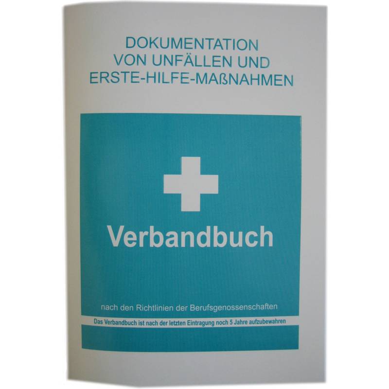 Leina Verbandbuch, DIN A5, Farbe: weiß/grün-0
