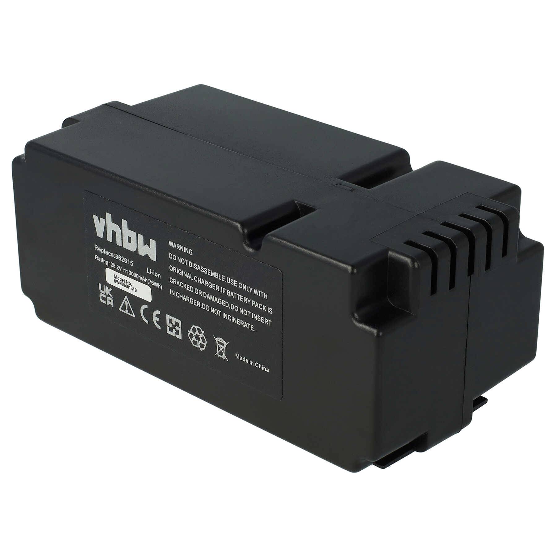 vhbw Akku kompatibel mit Florabest FMR 600 A1 | Rasenmäher Rasenroboter (3000mAh, 25,2V, Li-Ion)-0