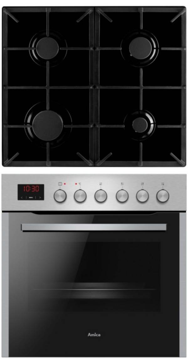 Amica EB-Gas-Herdset FineDesign EHEG 934 112 E Energieeffizienzklasse=A Ober-/Unterhitze=ja
