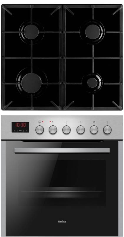 Amica EB-Gas-Herdset FineDesign EHEG 934 112 E Energieeffizienzklasse=A Ober-/Unterhitze=ja-0