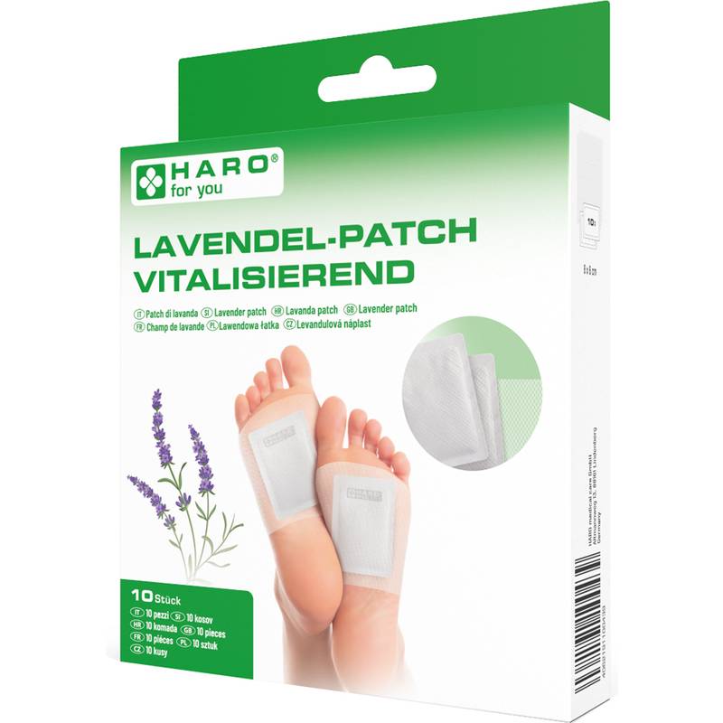 HARO Lavendel-Patch, Fußsohlen, 80 x 60 mm, weiß