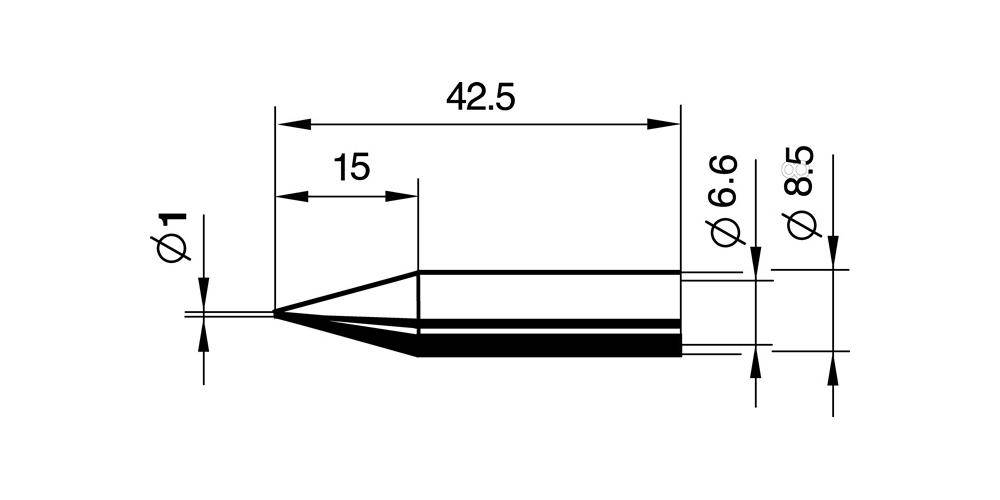 Lötspitze Ser.842 bleistiftspitz B.1mm 0842 BDLF/SB ERSA-1