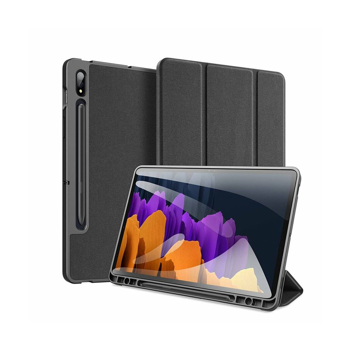 Dux Ducis Buch Tasche mit Smart Sleep Standfunktion kompatibel mit SAMSUNG GALAXY TAB S8 ULTRA (SM-X900) Schwarz-0