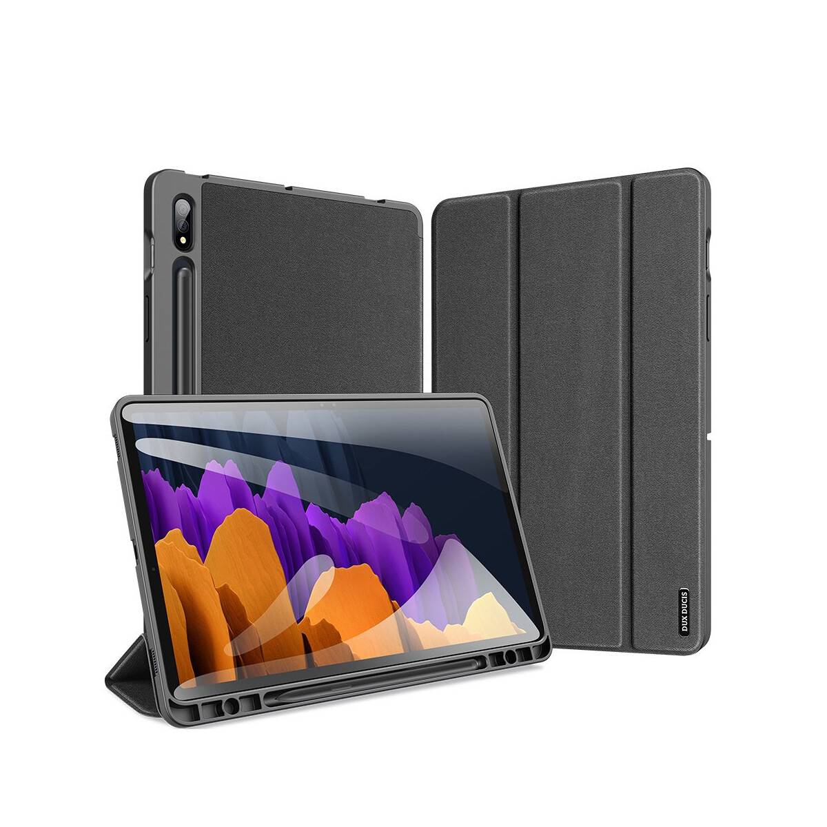 Dux Ducis Buch Tasche mit Smart Sleep Standfunktion kompatibel mit SAMSUNG GALAXY TAB S8 ULTRA (SM-X900) Schwarz-1