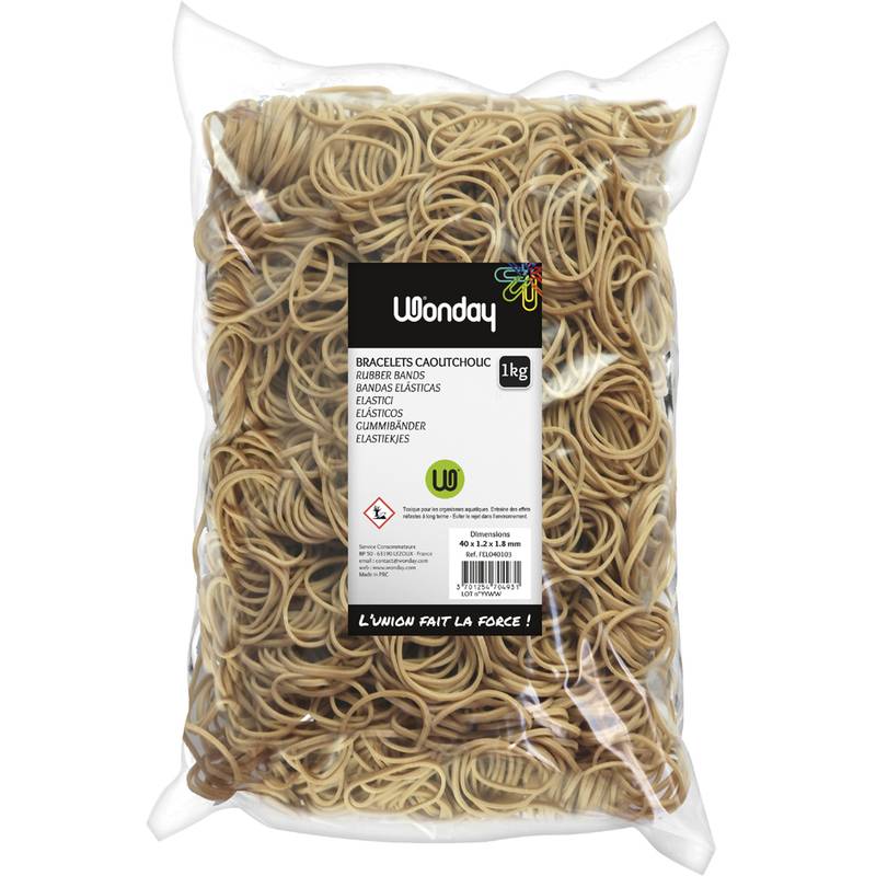 Wonday Gummiringe im Beutel, natur, 25,5 mm, Großpackung-0