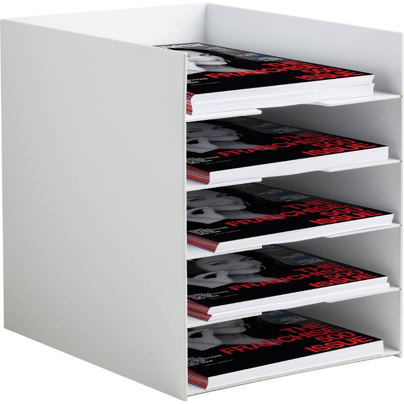 PAPERFLOW Sortierstation Formularbox, 5 Fächer, grau-0