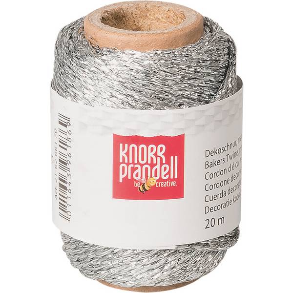 Dekoschnur Metallic 1,5mmx20m silber
