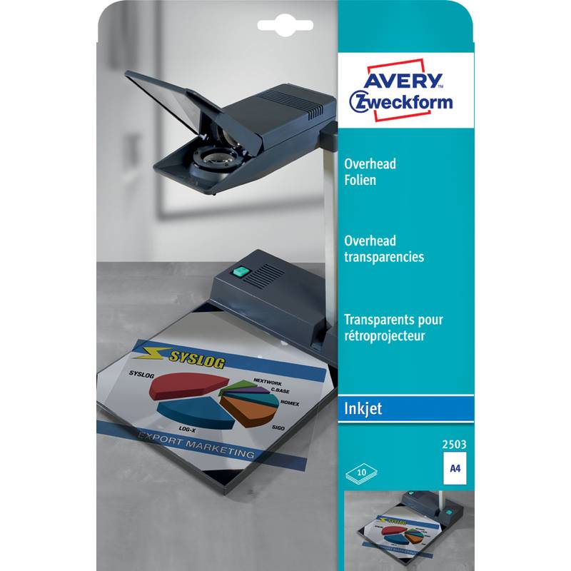 AVERY® Zweckform Overhead-Folien 2503, DIN A4, einseitig beschichtet