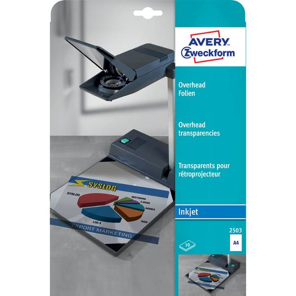 AVERY® Zweckform Overhead-Folien 2503, DIN A4, einseitig beschichtet