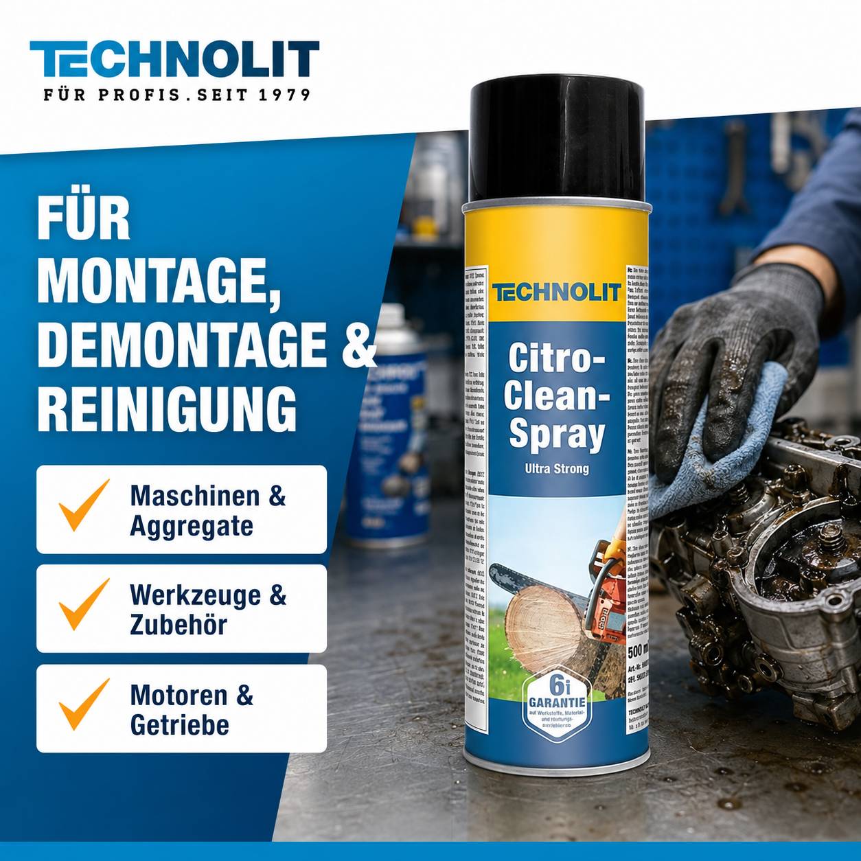 TECHNOLIT Citro-Clean-Spray Ultra-Strong 500 ml - Menge:5-2