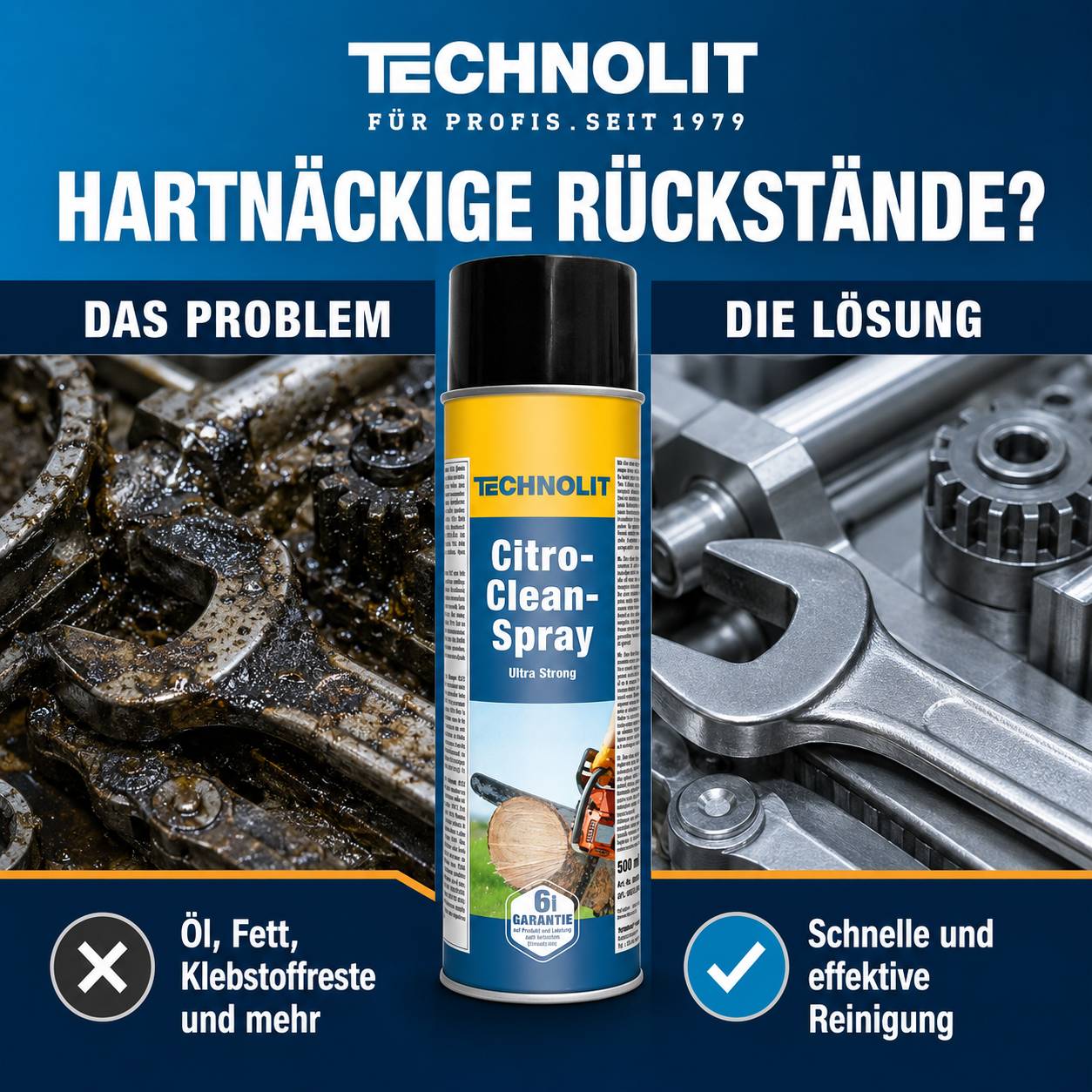 TECHNOLIT Citro-Clean-Spray Ultra-Strong 500 ml - Menge:5-3