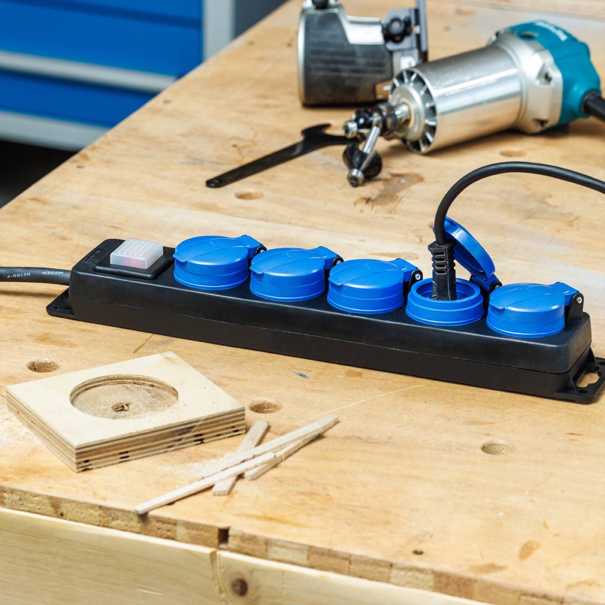 BACHMANN Verteilersteckdose 5x CEE7/3, IP44, 4,5m-2