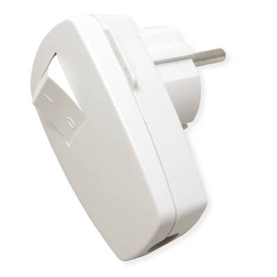 Bachmann 911.271 Schutzkontaktstecker Kunststoff mit Schalter 250 V Weiß IP20