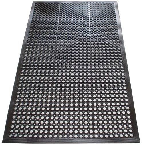 Fußmatte offene Ringe schwarz Gum.L1500xB900xS10mm-0