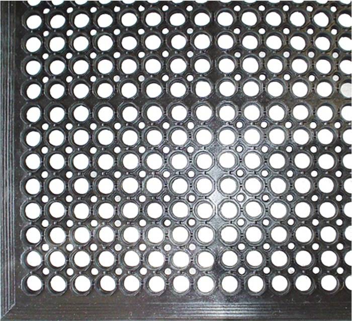 Fußmatte offene Ringe schwarz Gum.L1500xB900xS10mm-1