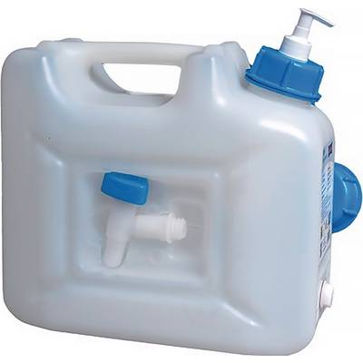 Wasserkanister 12l HDPE m.Ablasshahn+Pumpspender H310x165xT350mm HÜNERSDORFF-0