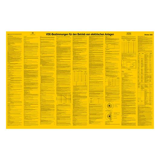 Sicherheitsaushang, VDE-Bestimmungen DIN VDE 0105-100/A1 Ber 1, Kunststoff, 1000x660 mm-0