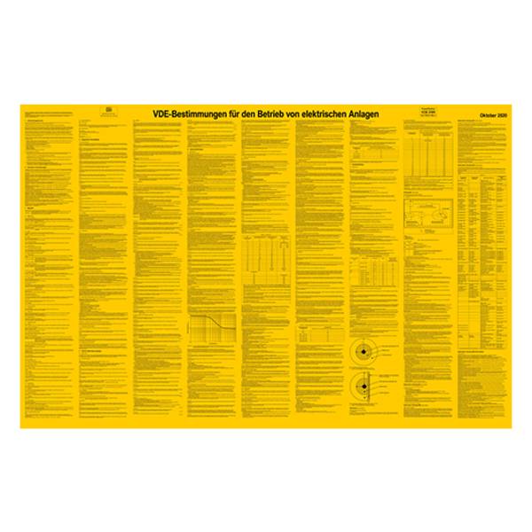 Sicherheitsaushang, VDE-Bestimmungen DIN VDE 0105-100/A1 Ber 1, Kunststoff, 1000x660 mm