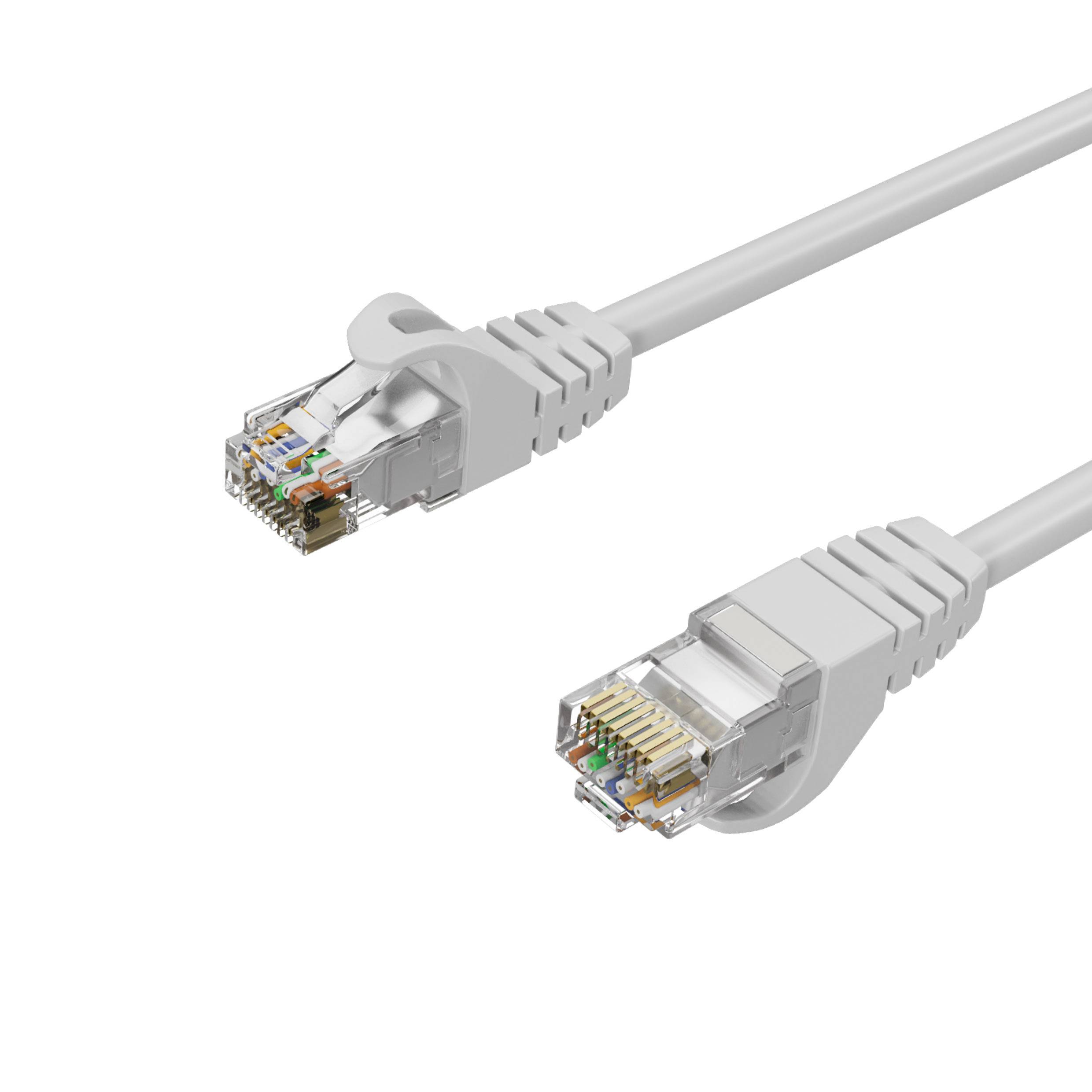 Netzwerkkabel RJ45 Patchkabel Ethernet LAN-Kabel U/UTP CAT 7 10 Gbit/s 10GBASE-T AWG26/7 8P8C Indoor 25,00m | Weiß-0
