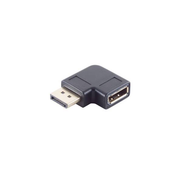 DisplayPort 1.4 Adapter DP Winkeladapter 90 Grad links 8K 60Hz 4K 240Hz HDR10 HDCP HBR3 Schwarz